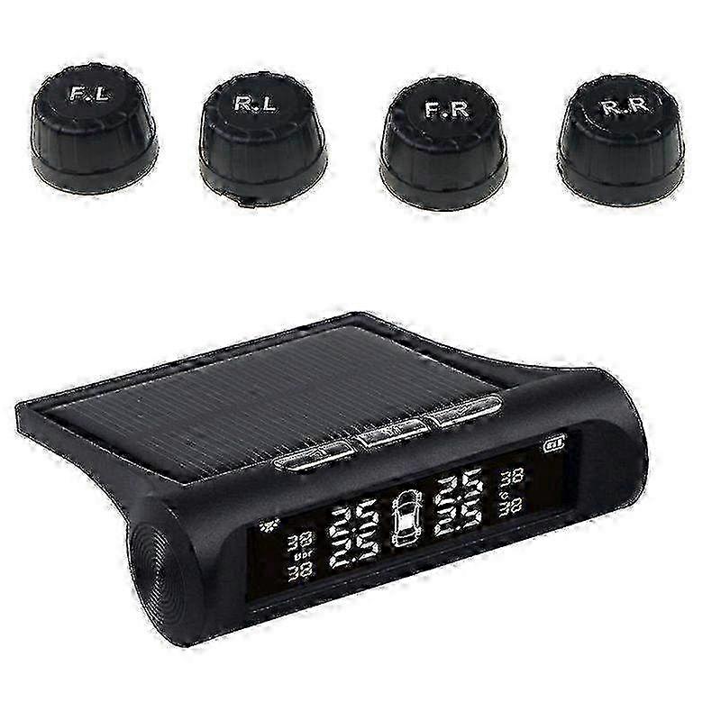 Universal Wireless Solar Tire Pressure Monitoring System (TPMS) - Real-Time Monitoring for Enhanced Safety & Fuel Efficiency