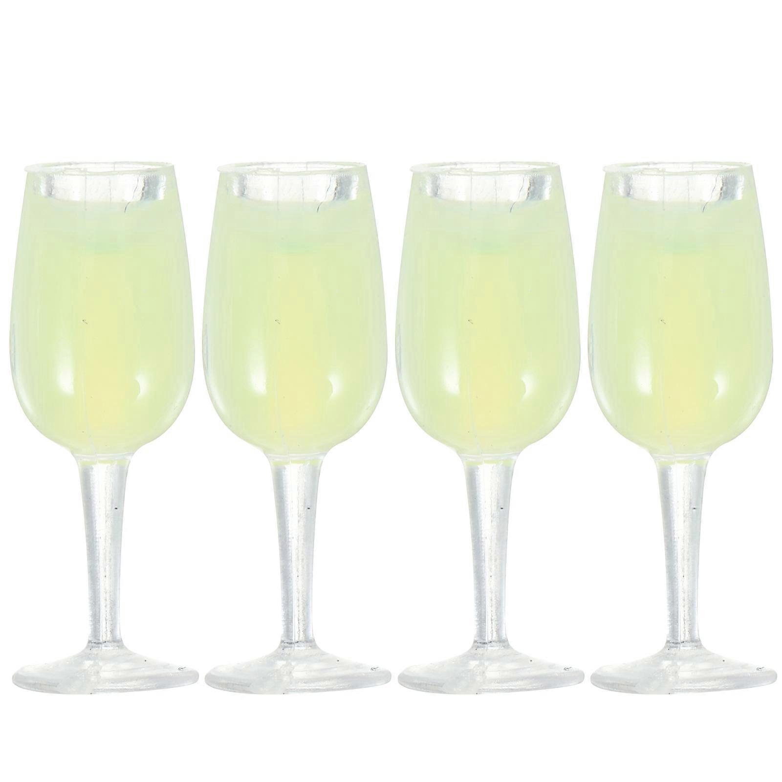 Mini Goblet Cups Dollhouse Miniature Drinking Cups For Adults Collectors Decoration 4Pcs