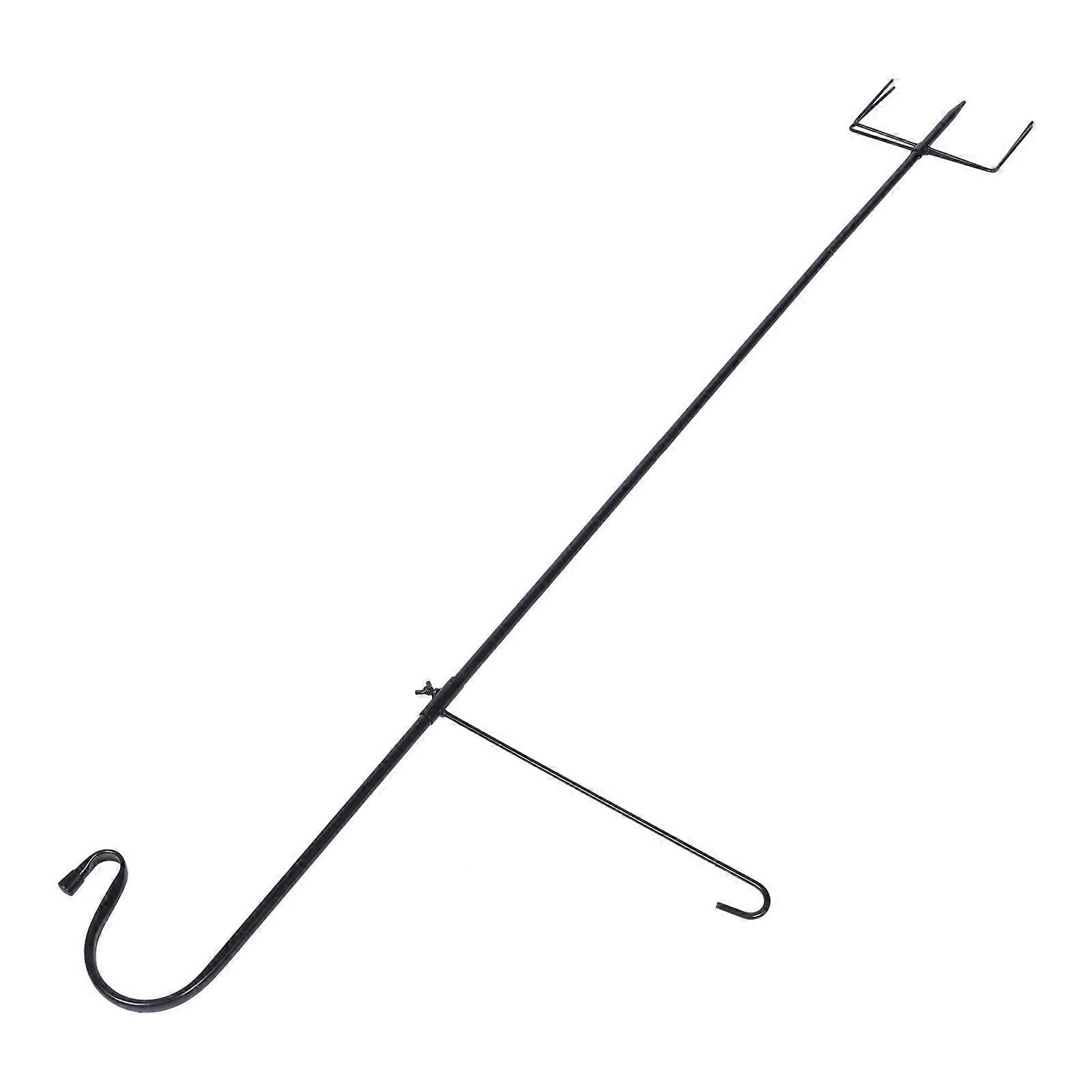1pc Flagpole Hook Shepherd Hook for Garden Outdoor Ground Inserting Iron Hook