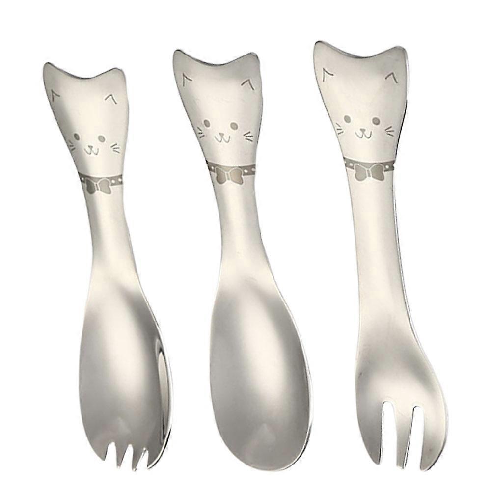 Ice Cream Spoons 3Pcs Made Of Stainless Steel For Kids Dining With Silver Color And Elegant Touch