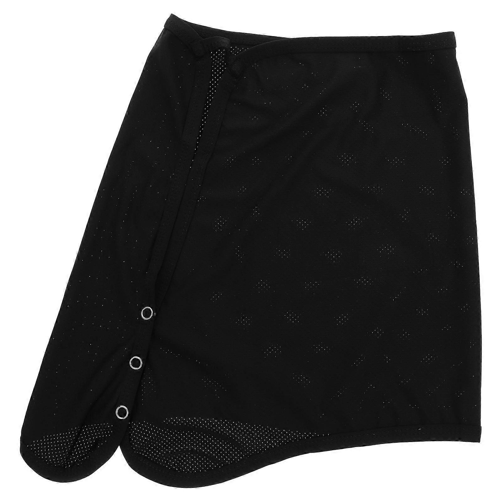 Black Ice Silk Cooling Neck Drape for Sun Protection and Daily Use Fits All Sizes
