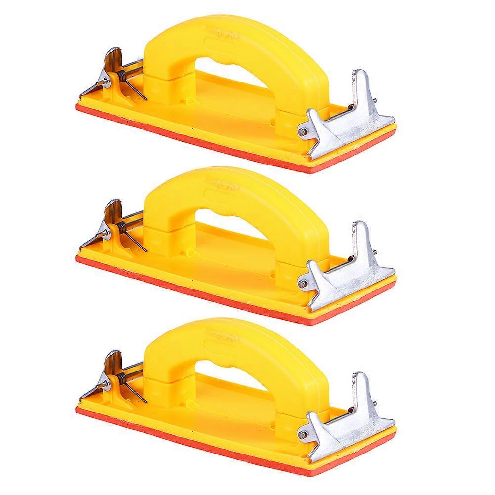 3pcs Manual Sander Sandpaper Holder for Woodworking and Polishing Tool