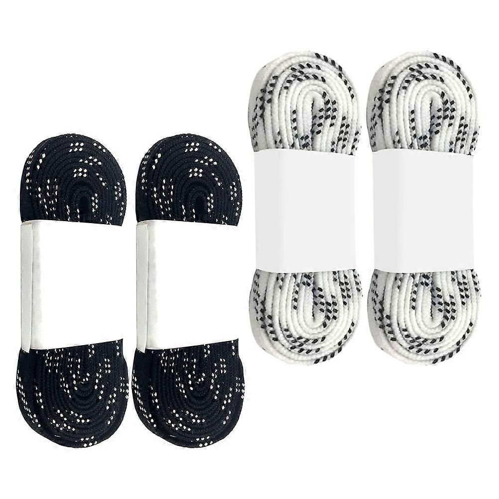 Durable Roller Skates Shoelaces Suitable For Skating Shoes 244X1X0.5Cm Assorted -Resistant 2 Pairs