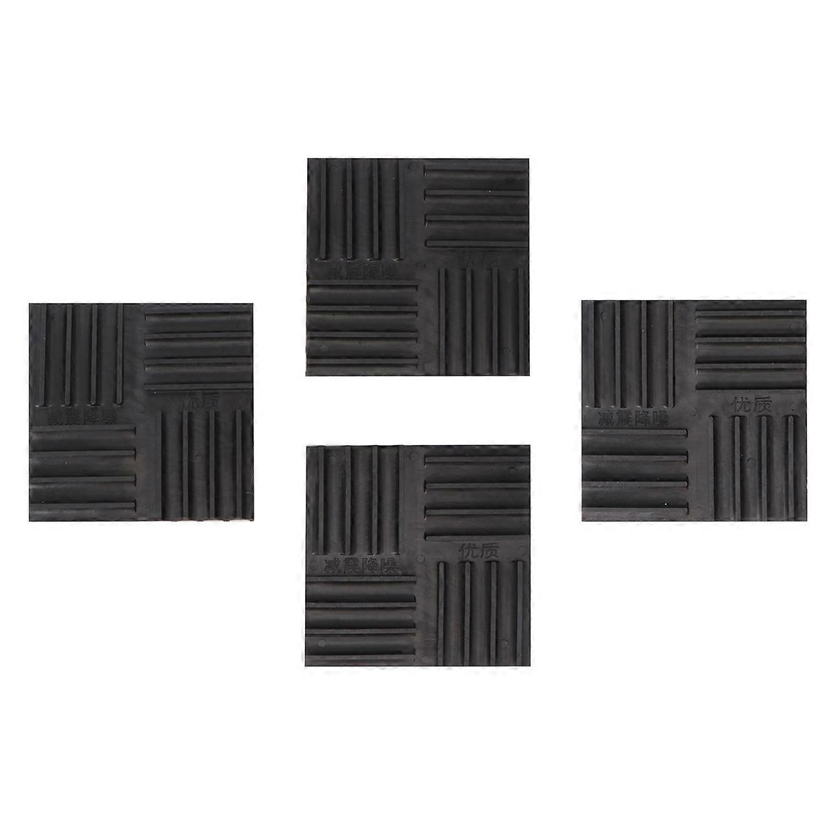 Ribbed Anti Vibration Pads 4 Pcs For Furniture Providing Sound Vibration Damping 17 X 17 X 2Cm Size