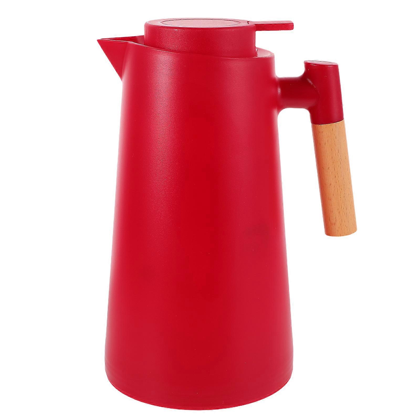 Red Thermal Coffee Carafe for Home Use Large Capacity Insulated Beverage Dispenser 34 Oz