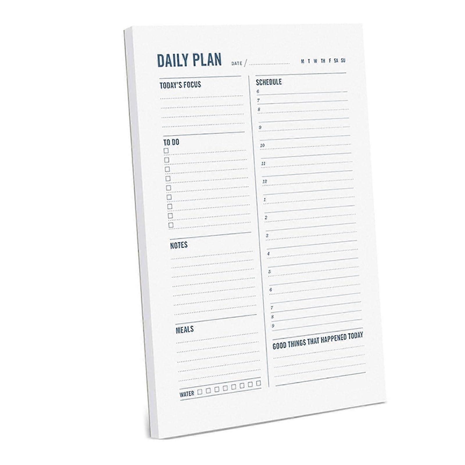 Daily Fitness Meal Planner with 60 Sheets, Fitness Meal Tracking Notepad, Workout Tracking Journal Notebook, Colorful Book Note Images, DAILY PLAN