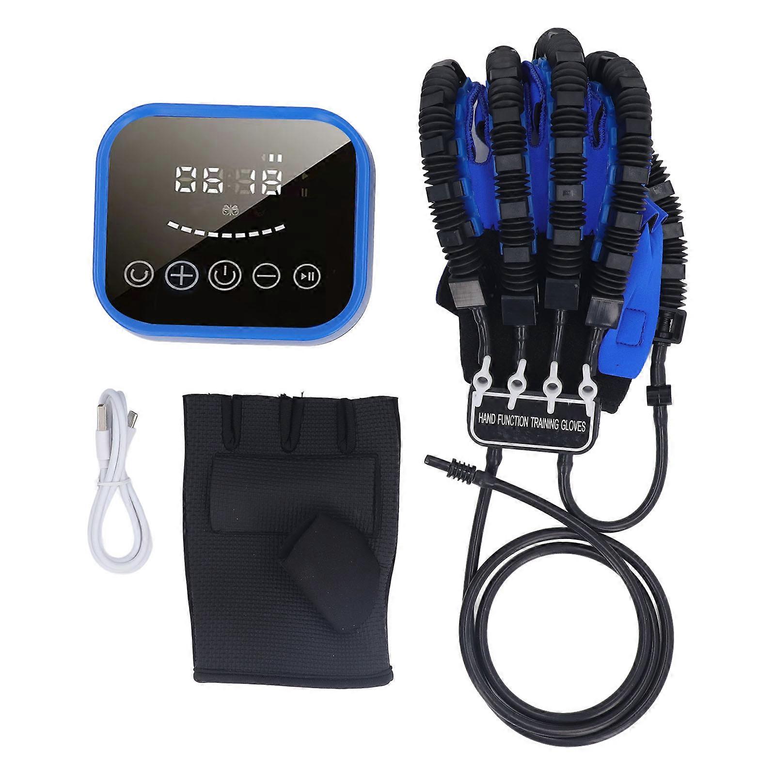 Rehabilitation Robot Left Hand Training Mechanical Finger Stroke Recovery Glove 9 Levels Strength Adjustment