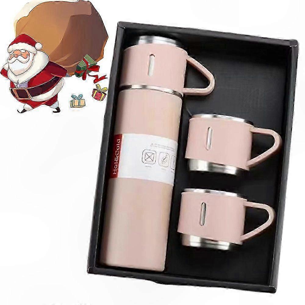 500ml Insulated Bottle Leak-Proof BPA-Free 12h Temperature Retention with 3 Lids Durable Portable