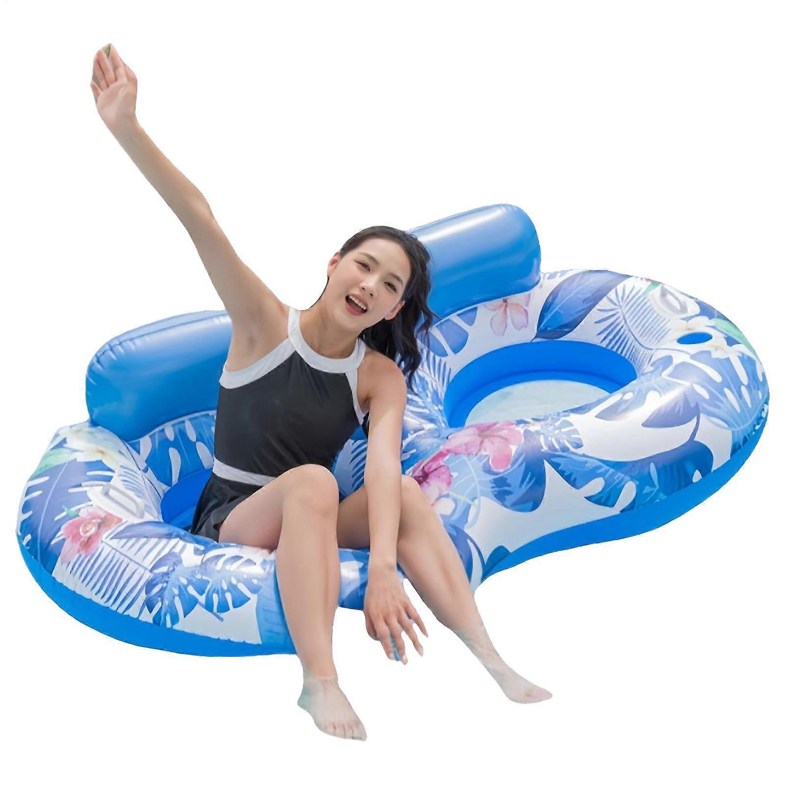 Swimming Aids for Adults Portable Water Lounger Inflatable Leisure Toy Two-Person Lake and River Use Summer