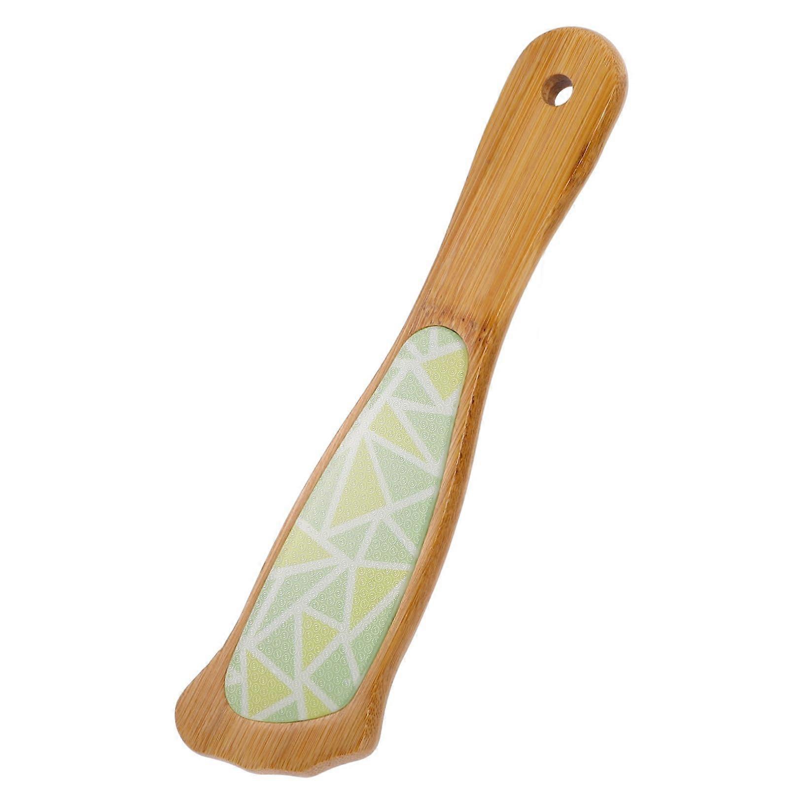 Foot File Electric Callus Remover With Bamboo Handle Exfoliating Foot Scrubber Rasp For Heel Care