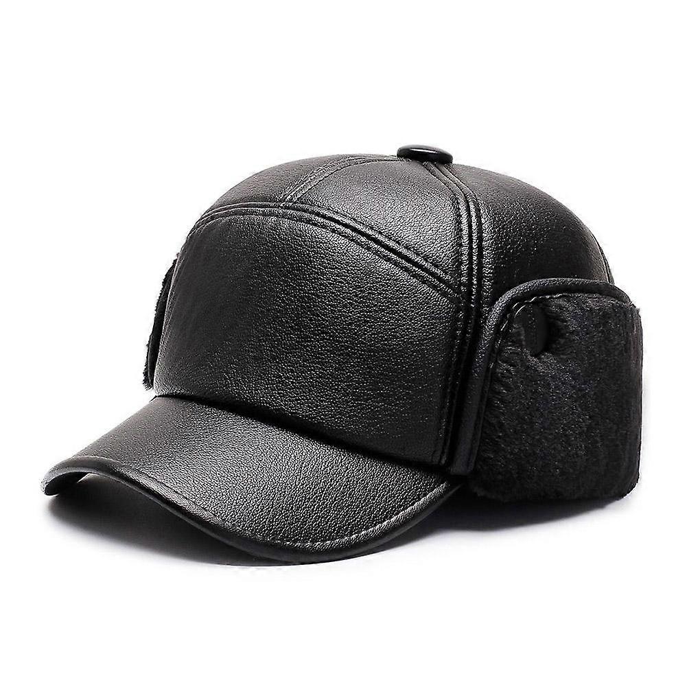 Winter Middle-aged and Elderly Men's Hats with Plush Insulation