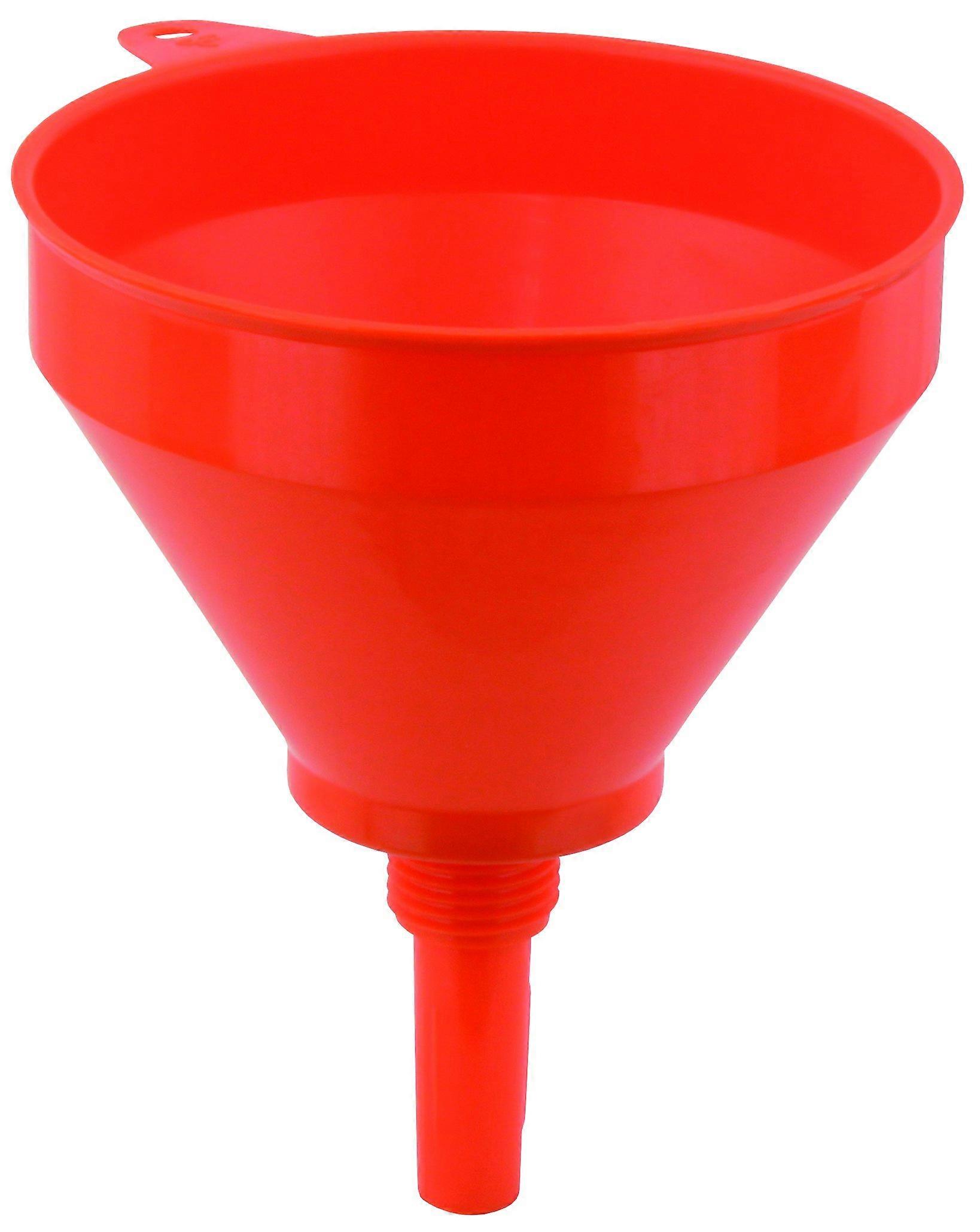 Plastic Funnel with Brass Sieve 160 mm, 1.3 Litres Capacity for Oil, Fuels, Acids - Workshop Garage Accessory