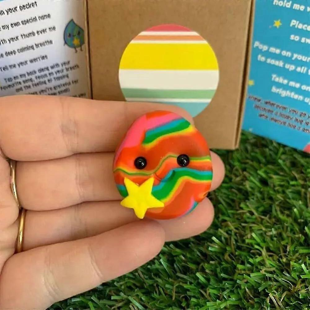 Inquiétude Pierre Pouce Copain, Argile Polymère Poche Câlin, Tactile Sensoriel Fidget Buddies