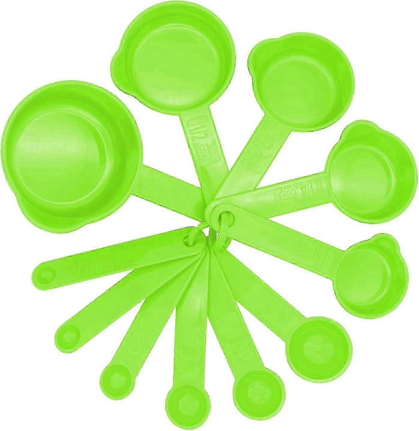 Kitchen Baking Plastic Measuring Spoon &cups Set For Dry Or Liquid (11 Pcs