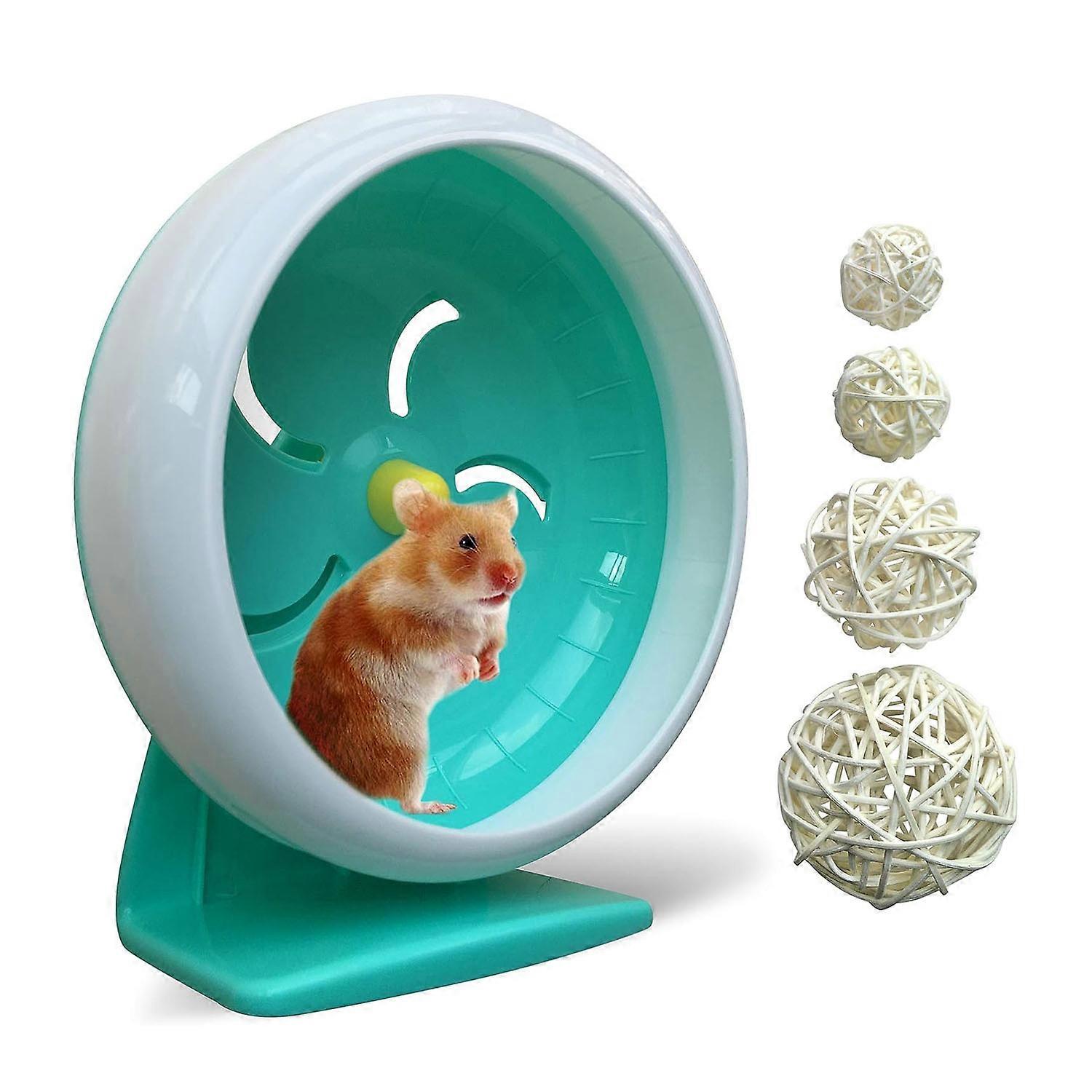 Silent Hamster Wheel, Adjustable Stand, Silent Hamster Spinner, Suitable for Hamsters and Rats (Approximately 17.5cm)