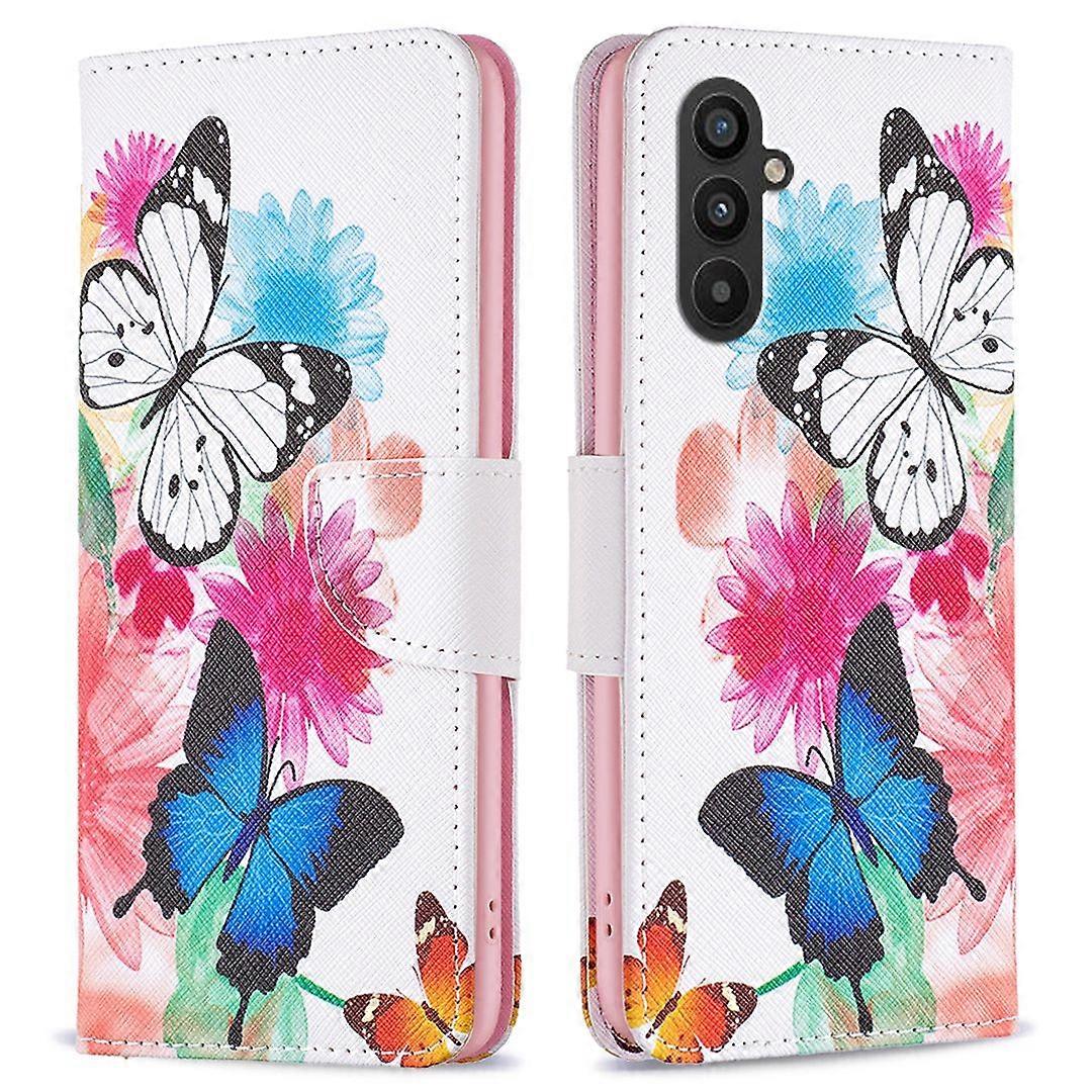 For Samsung Galaxy A25 5G (Global) (161.0 x 76.5 x 8.3mm) Pattern Printing Flip Case PU Leather Stan