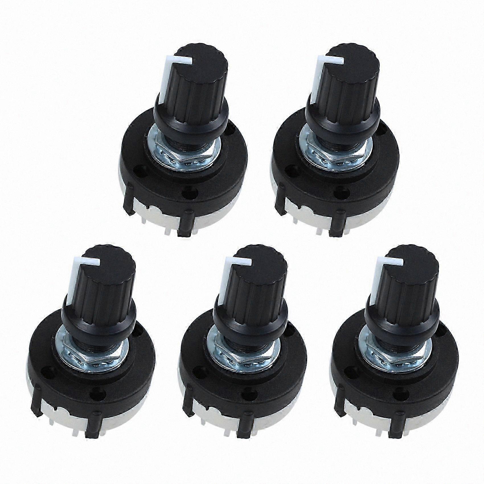 5X 3P4T 3 Pole 4 Position Single Wafer Band Selector Rotary Switch W Knob