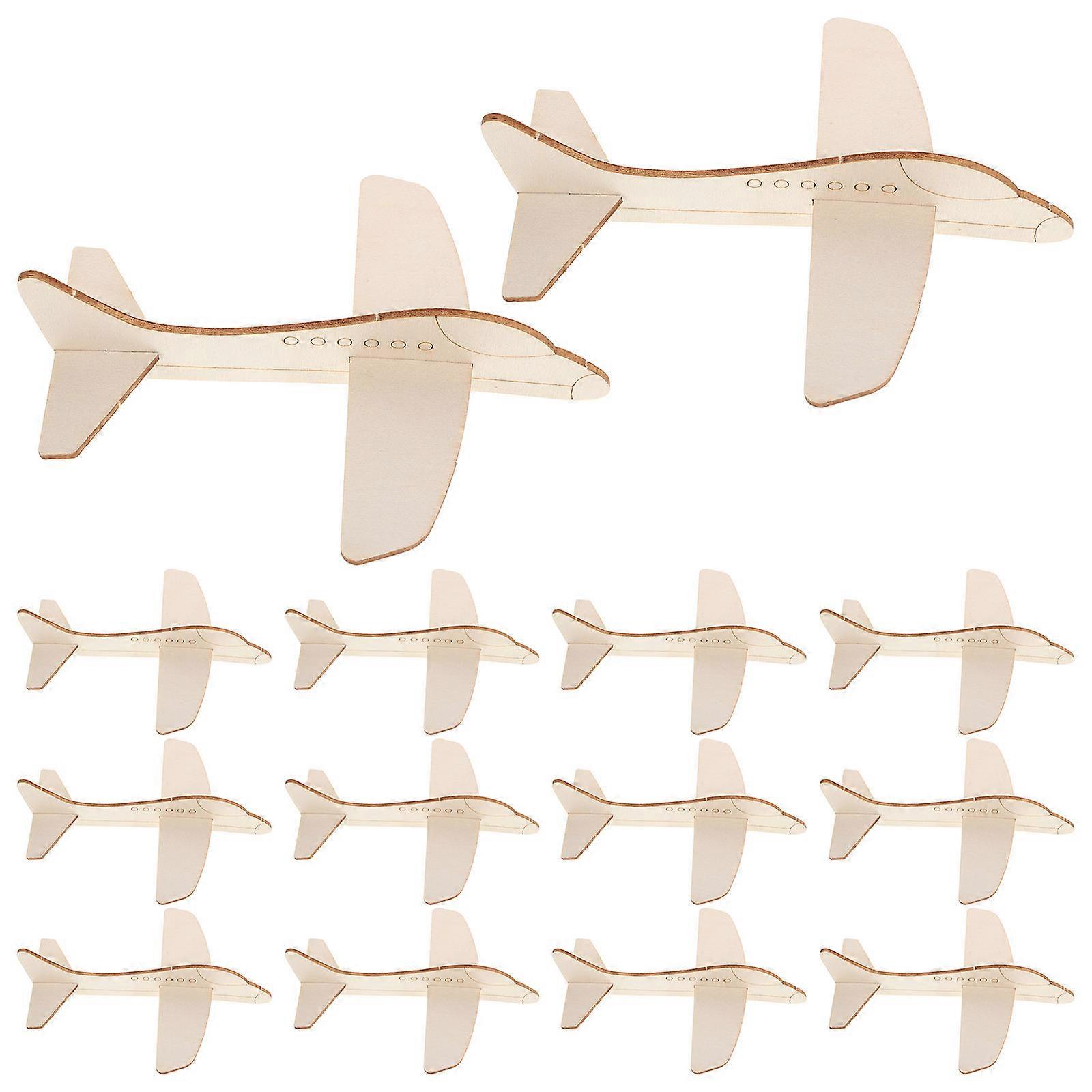 20pcs DIY Wooden Model Airplane Kits – Mini Handcrafted Plane for School Projects, Birthday & Carnival Parties