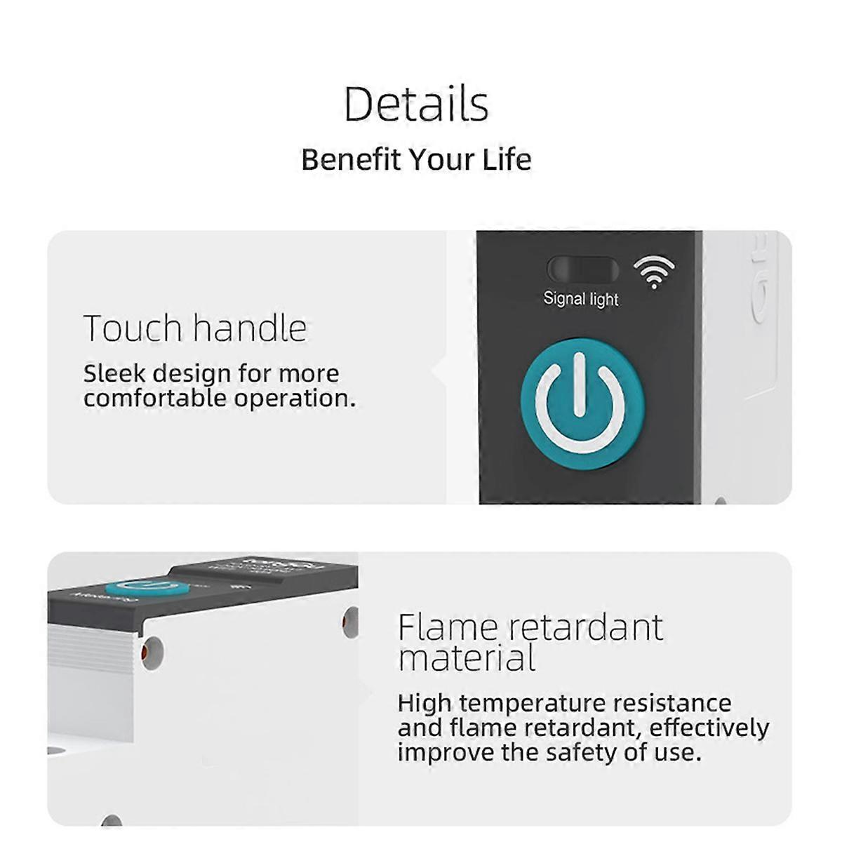 40A Tuya Single Phase Din Rail WIFI Smart Energy Meter Timer Power Consumption Monitor KWh Wattmeter