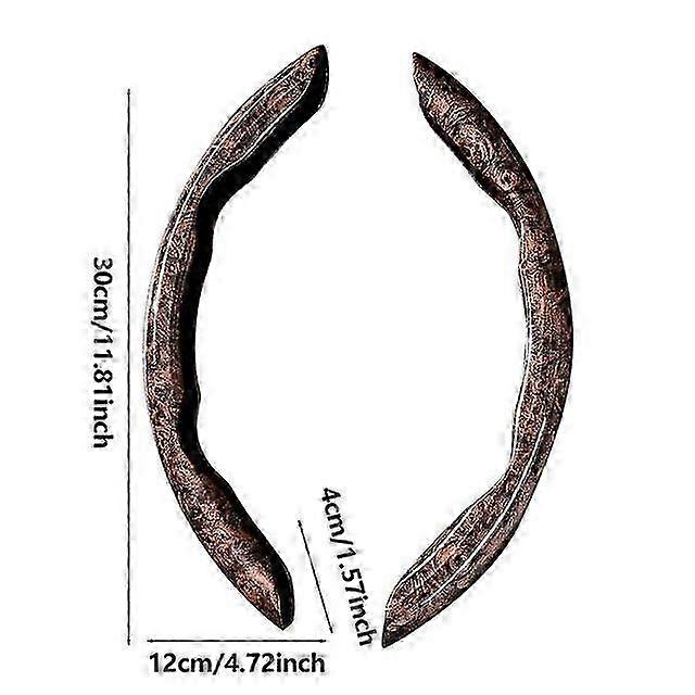 2 Halves Car Steering Wheel Cover ABS Auto Steering Wheels Protecto...