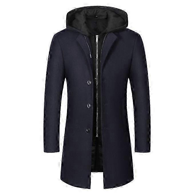 Herrullrock Lång trenchcoat överrockjacka