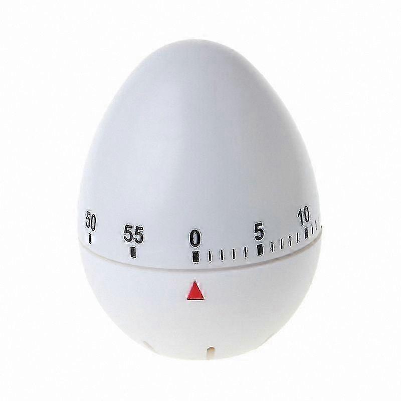 60-Minute Mechanical Timer for Kitchen Cooking and Egg Shaped Countdown Reminder Alarm