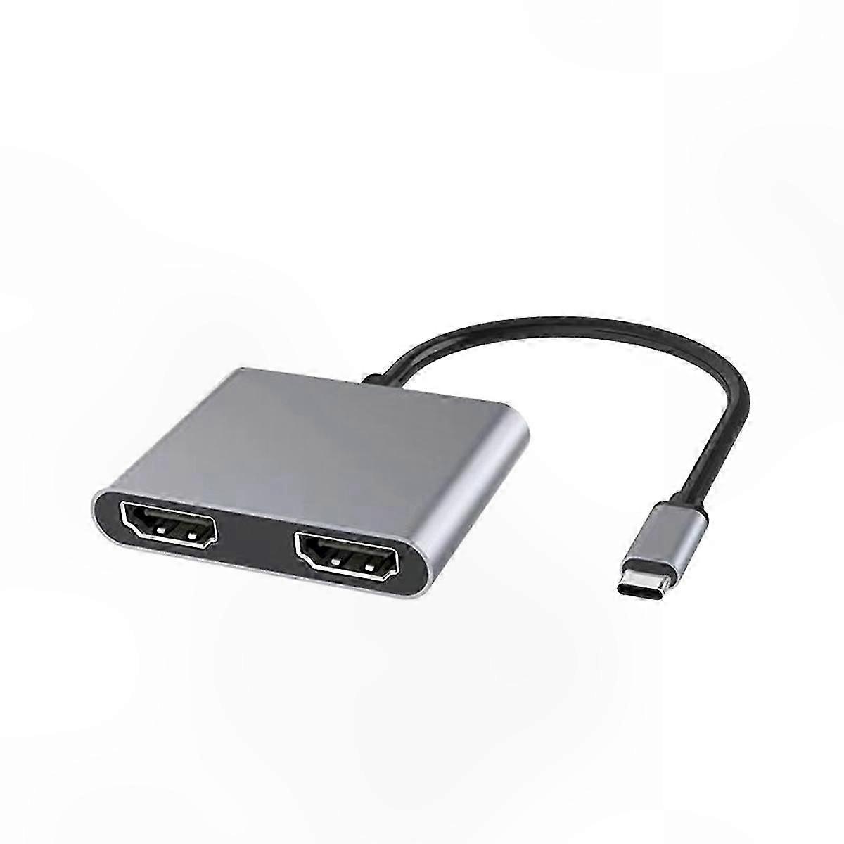 4-in-1 USB Type-C to Dual HDMI-Compatible Expander with PD Charging Port and Data Hub Functionality