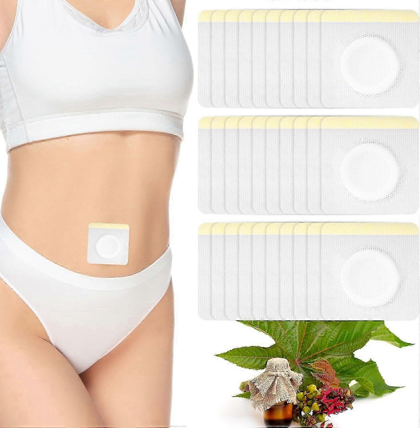 2025 Latest Model 30pcs Disposable Castor Oil Belly Button Patch Button,3.94 x