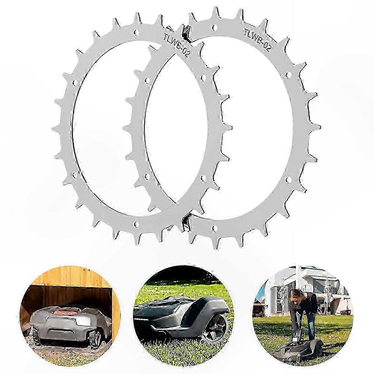 Auxiliary Wheels for Robotic Mower Traction Enhancement - Compatible with Landroid L Series