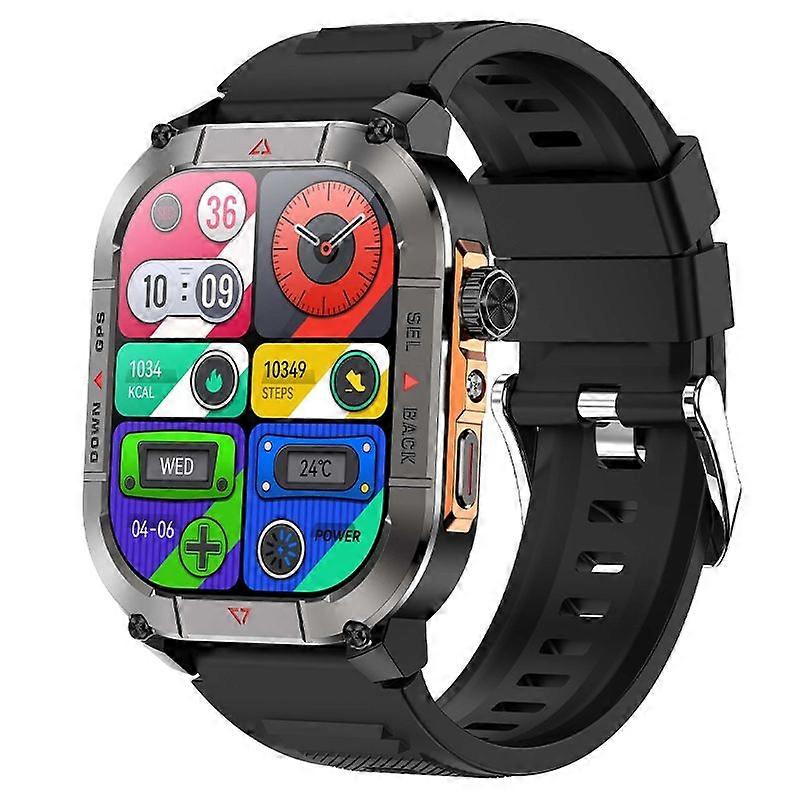 Smartwatch HK84 3ATM Waterproof GPS Compass AMOLED(Black)