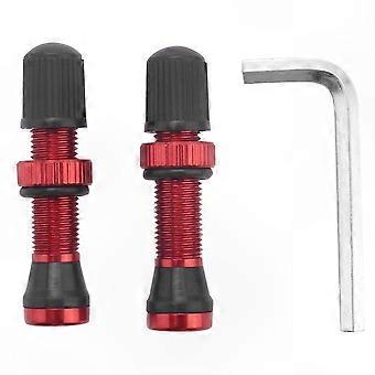 2-Pack Schrader A/V Valve Nipples 40mm CNC Anodized for Tubeless Road Bike Rims