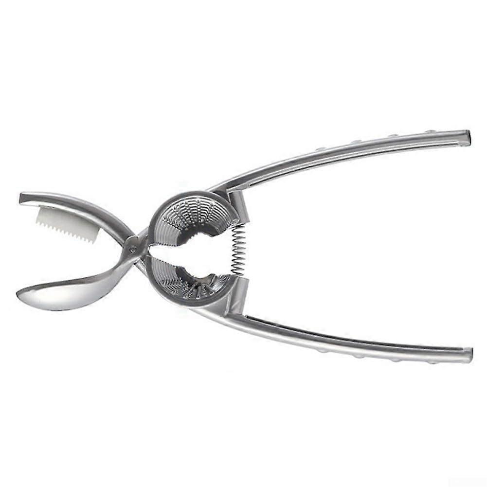Nutcracker Aluminum Alloy HeavyDuty ChestnutCutting Feature, Silver Finish, RegularUse Kitchen Tool