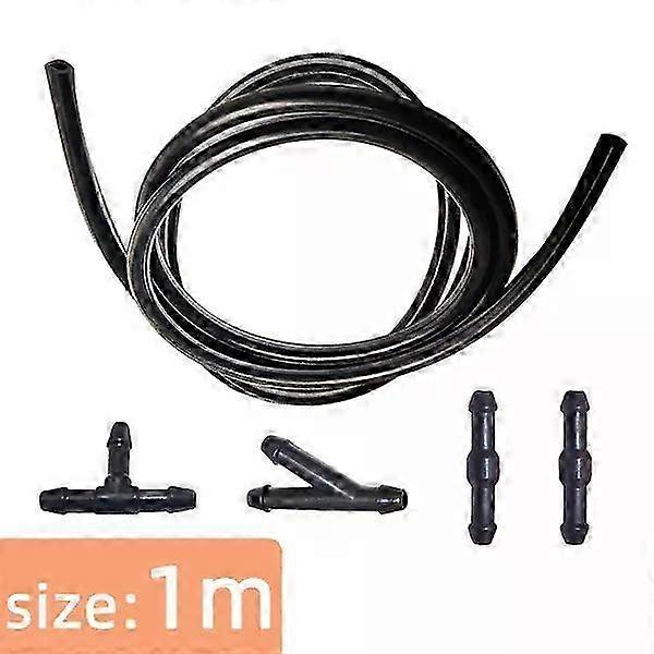 2025 Universal Windshield Washer Nozzle Hose Tube Pipe Front Window Headlight Pump Car Parts With Connector T Y I Type 1M 2M 3M