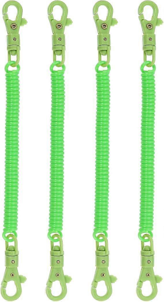 10pcs Retractable Spring Keychain - Stretchable Coiled Cord Key Chain Holder Lanyard with Clasp for Phone Keys and Bags Plastic Lanyard