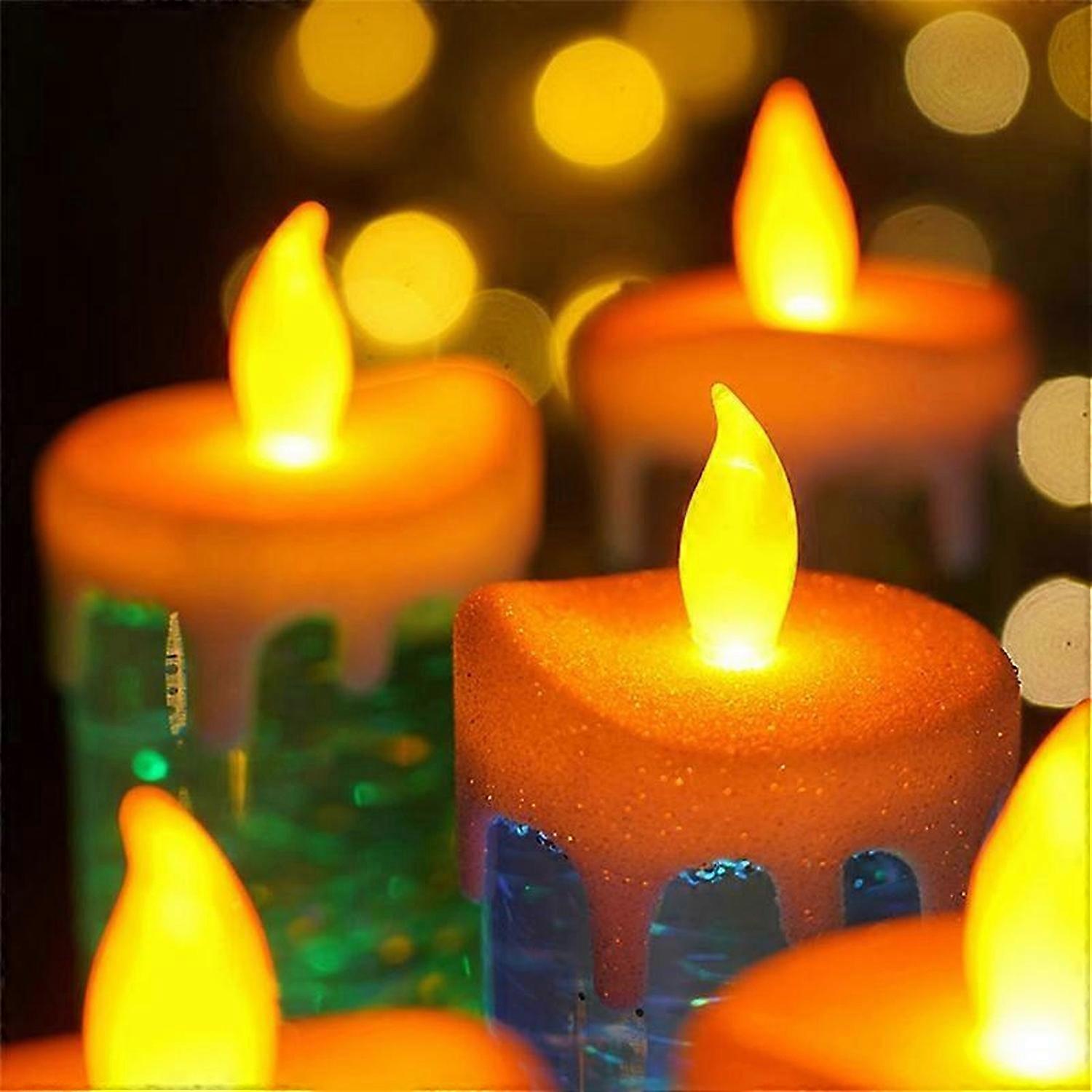 LED Christmas Candles Colour Changing LED Candle Lights Desk Blue