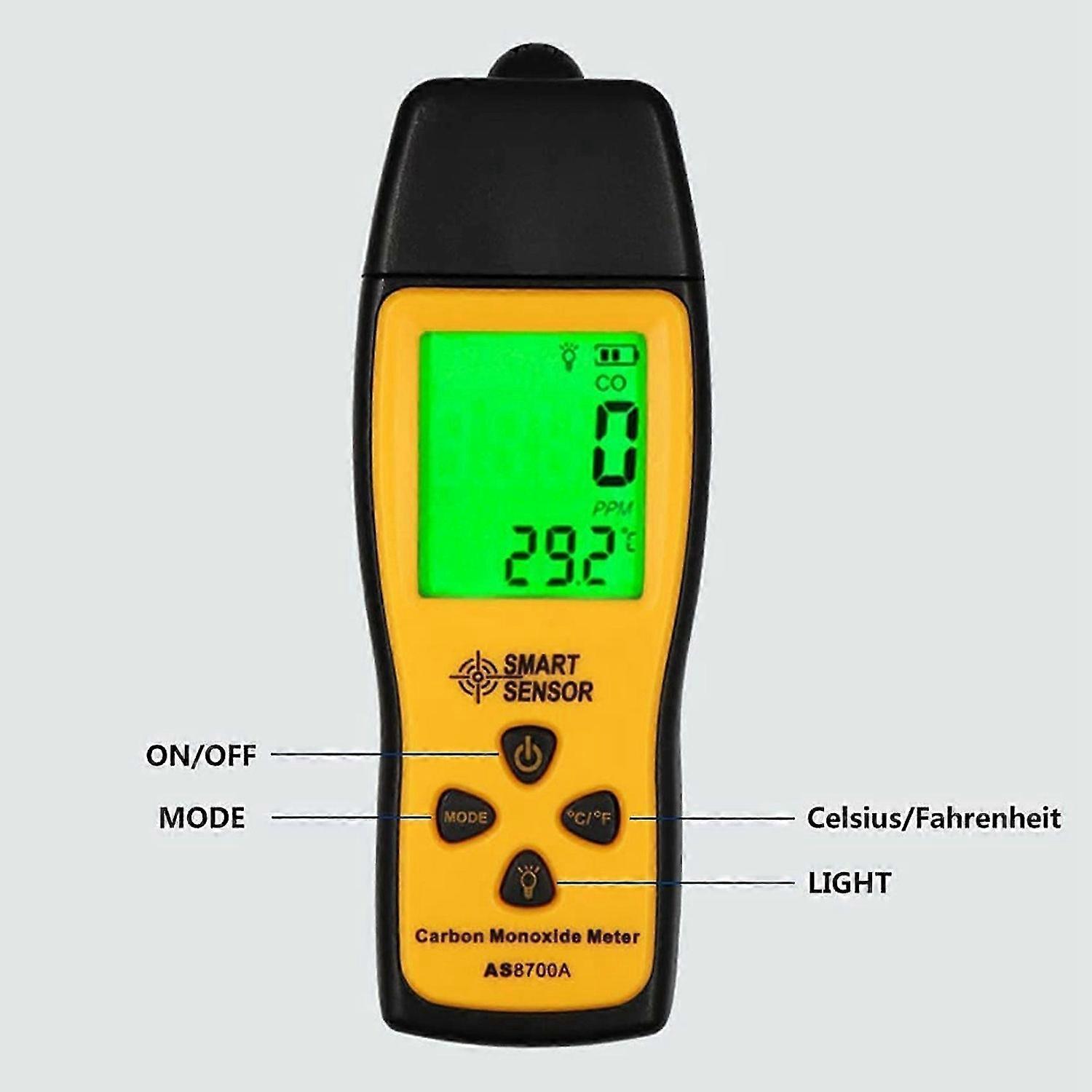 Handheld Carbon Monoxide Meter, 80Db CO Leak Detector,CO Gas Analyzer