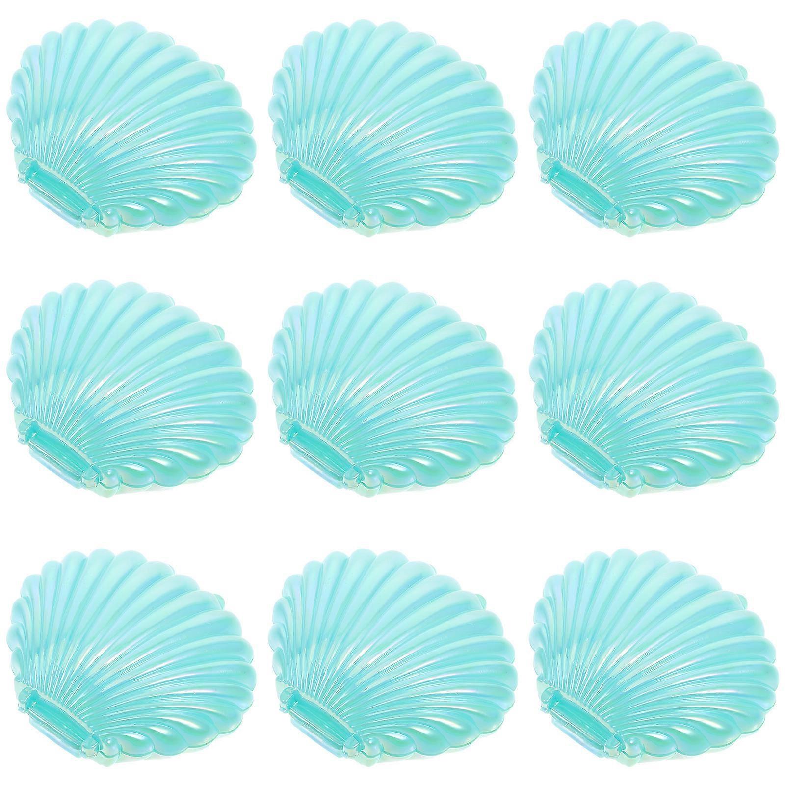 Candy Storage Box Shell Shape for Storage Use Sky-Blue 10Pcs Pack