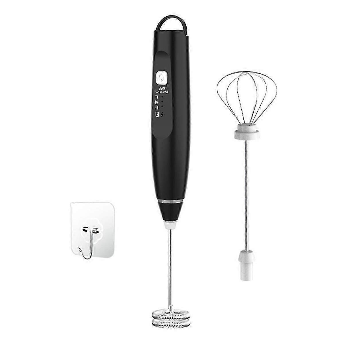 Suitable for Milk Frother Handheld USB Rechargeable with 2 Whisks Electric Blender Stick for Coffee