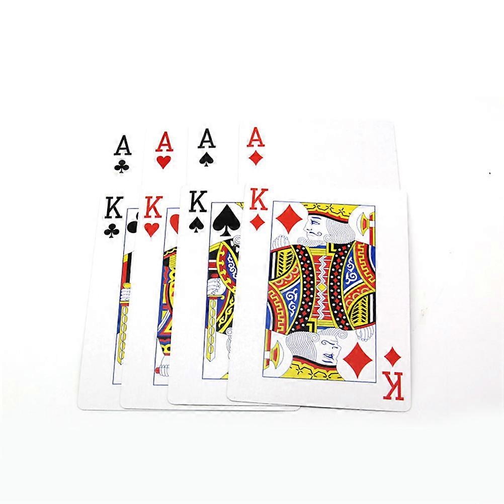 4 Times Large Poker Playing Cards for Playing Board Game White