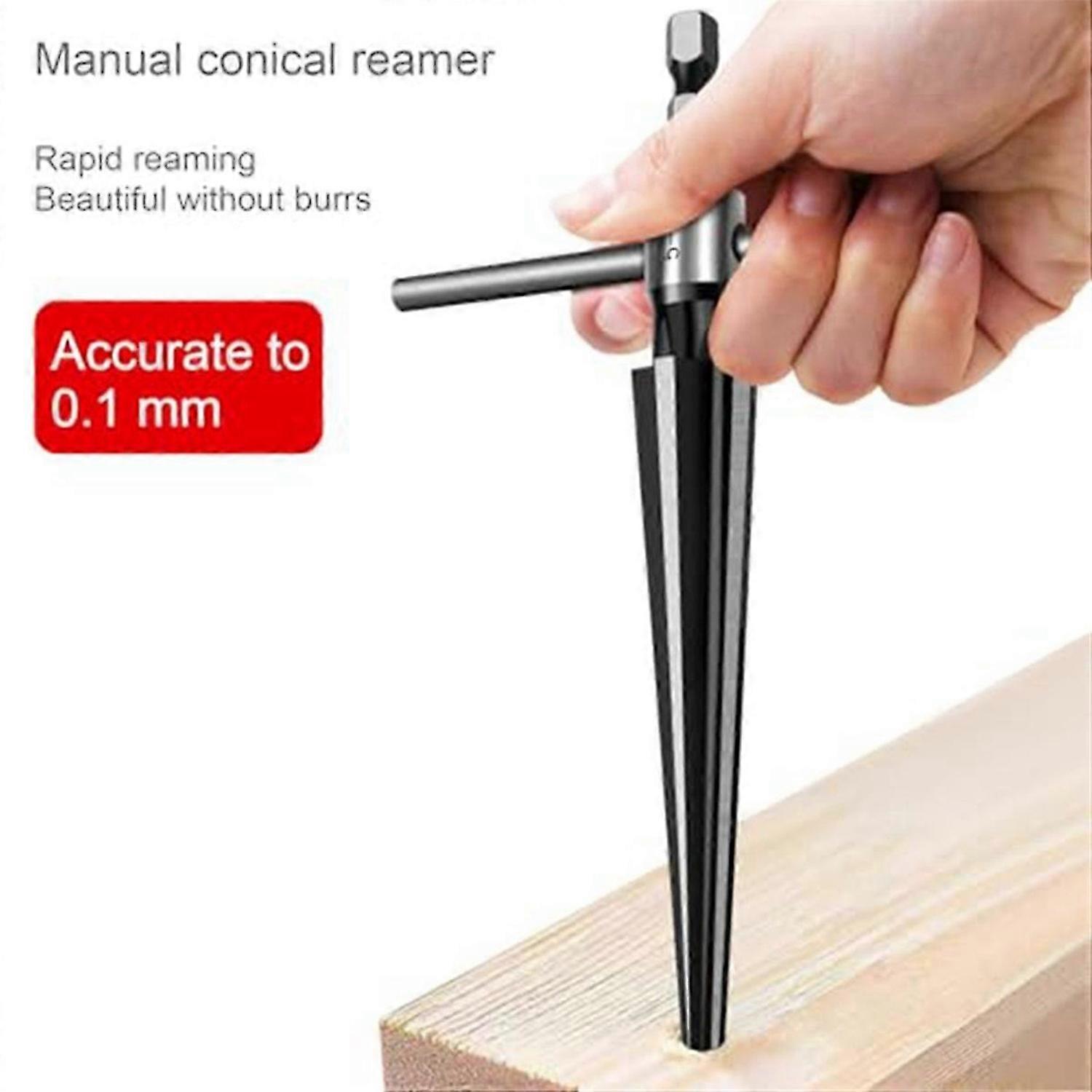 2Pcs Hand/Drill Bit 2 Purposetapered Reamer 6 Slot Hex Reamer Tapered