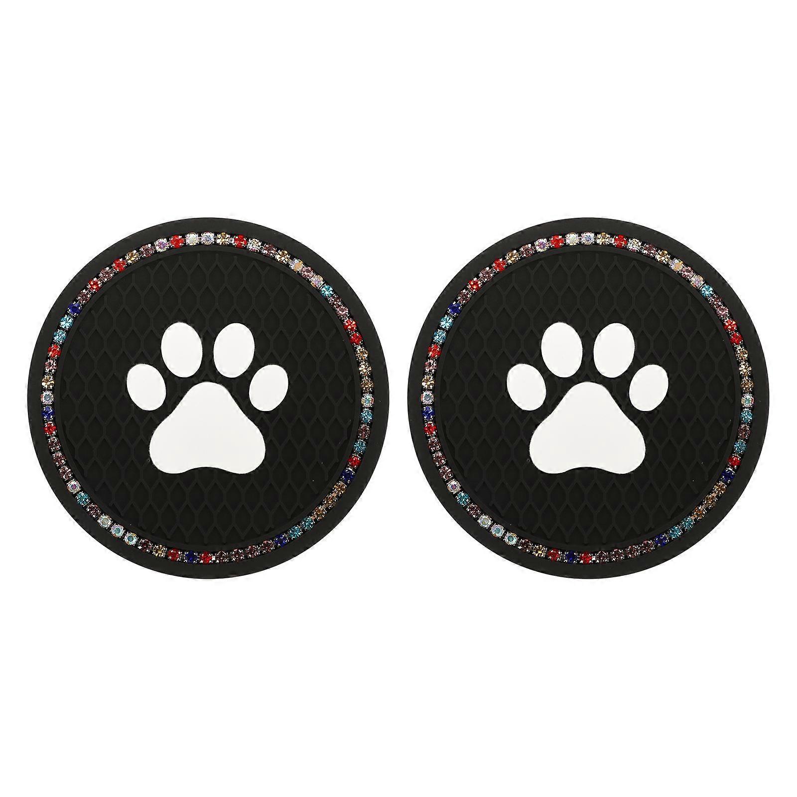 Car Cup Mat Diamond Coaster for Car Protection 2Pcs Claw Pattern Cups
