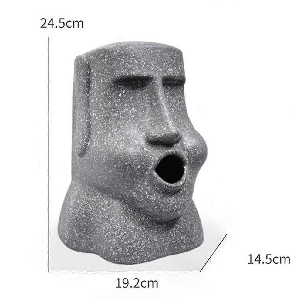 Moai Tissue Box Creative Paper Holder for Tissues Use in Black Color