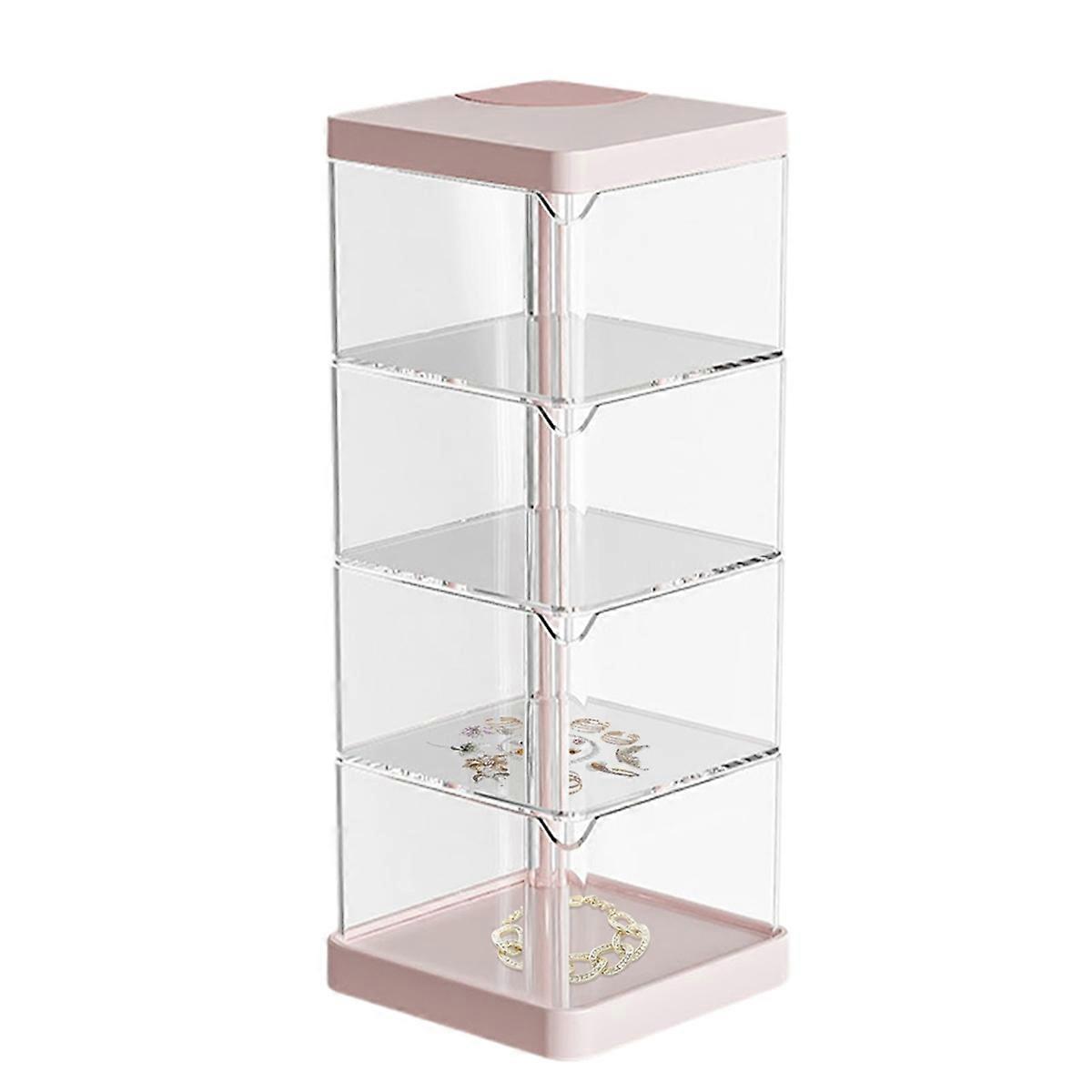 Desktop Storages Box, Stack Chest Storages Drawer Boxs, Pink