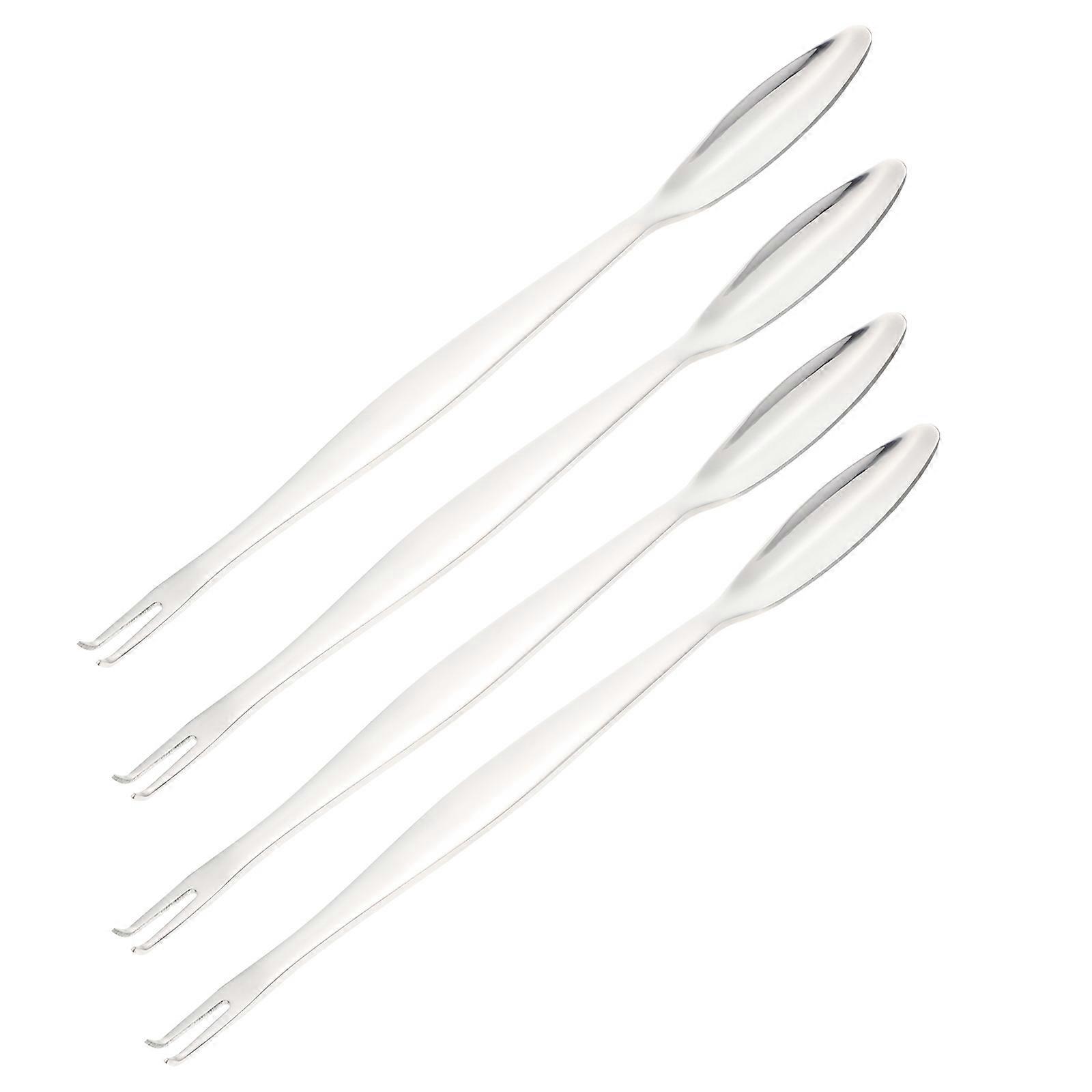 Stainless Steel Crab Forks 4Pcs Cracking Crab Tools Long And Thin Suitable For Hotels