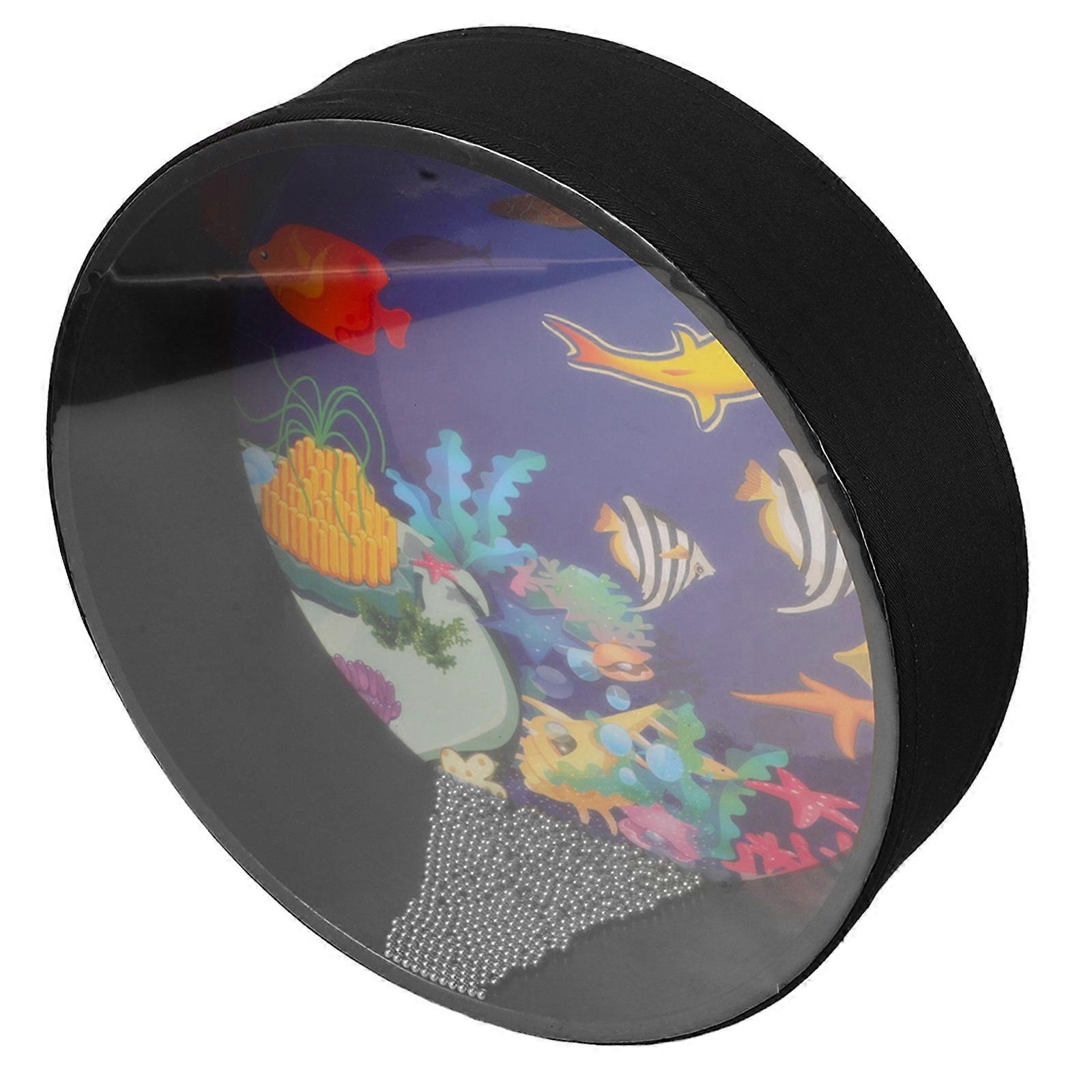 Sea Drum Ocean Sound Wooden Hand Percussion Drum with 4Pcs for Party Use