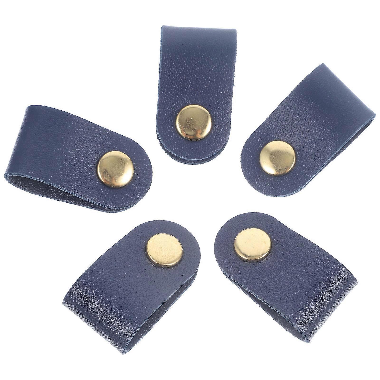 Cable Winder 25Pcs Cord Ties For Headphones USB Cables School Work Dark Blue Rectangular Shape