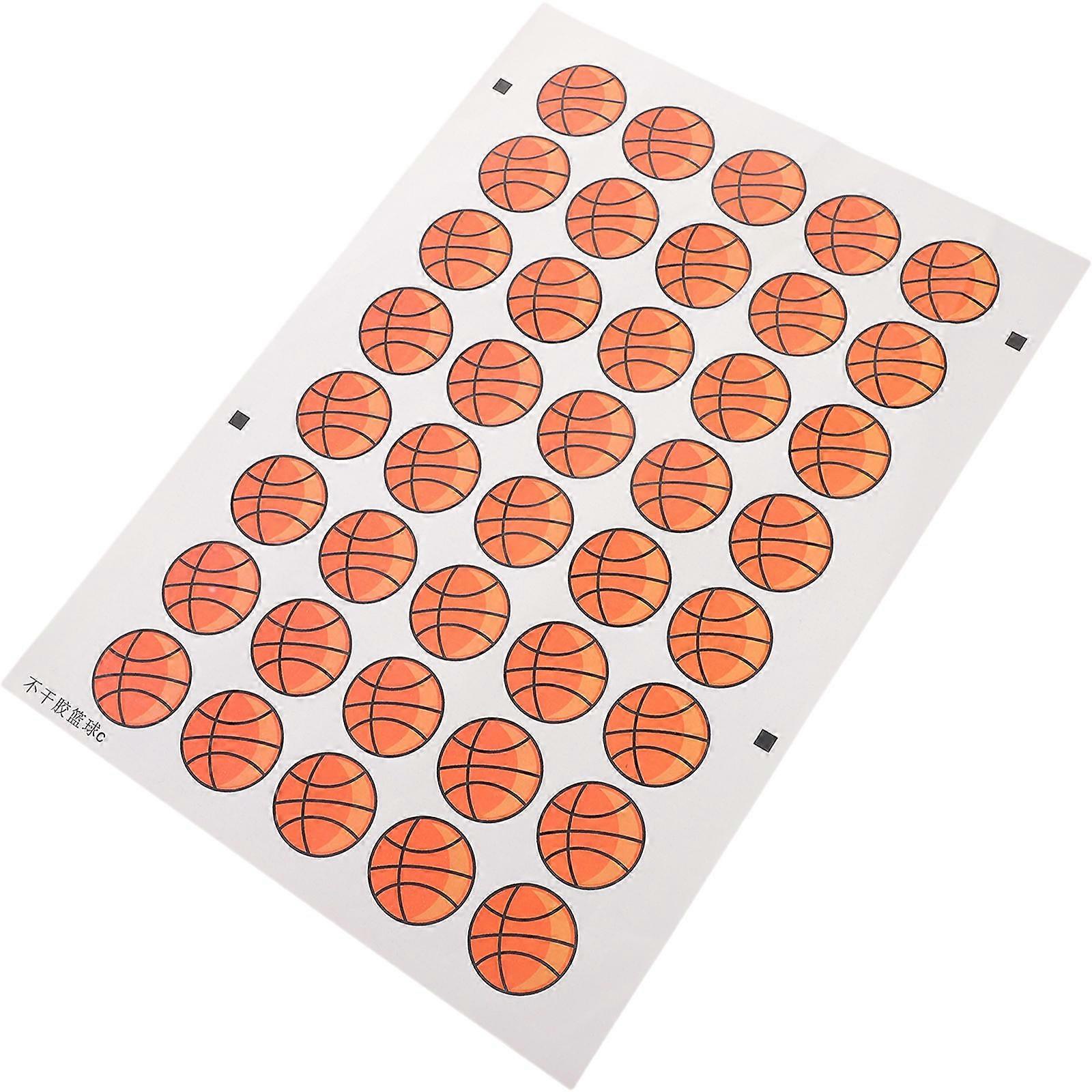 Makeup Basketball Temporary Stickers 5 Sheets for Sports Use