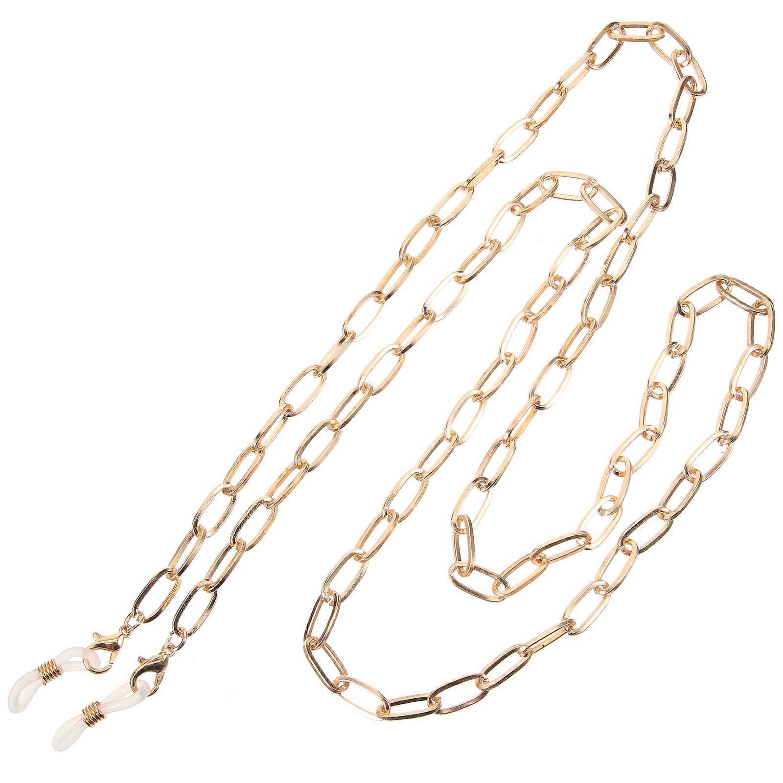Eyeglass Chain Eyewear Retainer Strap for Eyeglass 2Pcs Golden