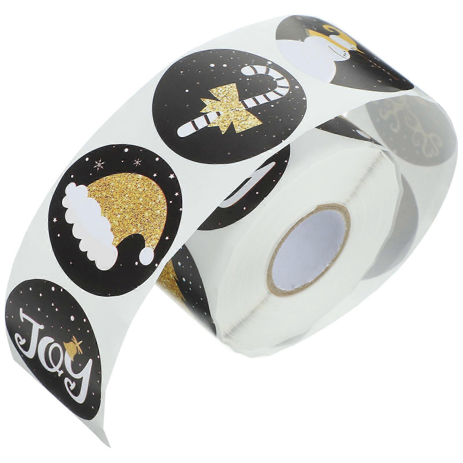 3 Rolls Of Self-Adhesive Gift Box Seal Stickers Round Decorative Decal For Christmas Party Suitable For Family Children And Guests
