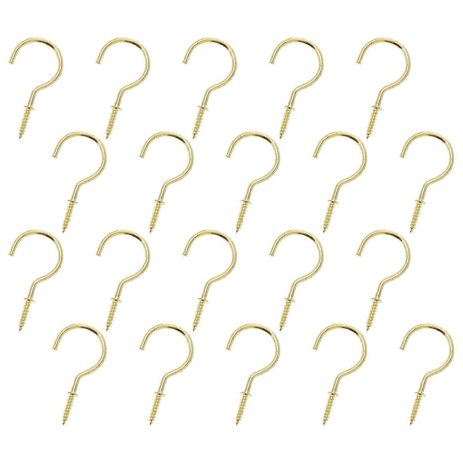 Pot Hooks For Hanging Flowerpot Screw-In Hooks Practical Home Storage Tool Bathroom Kitchen 2.95x1.18x0.39in 20Pcs